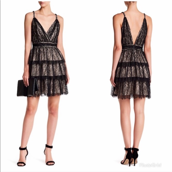 alice and olivia black gown